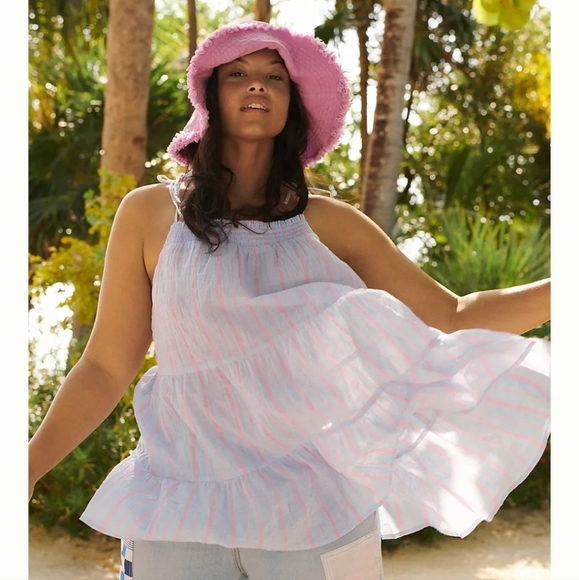 Anthropologie Canvas Bucket Hat - pink - Picture 5 of 11